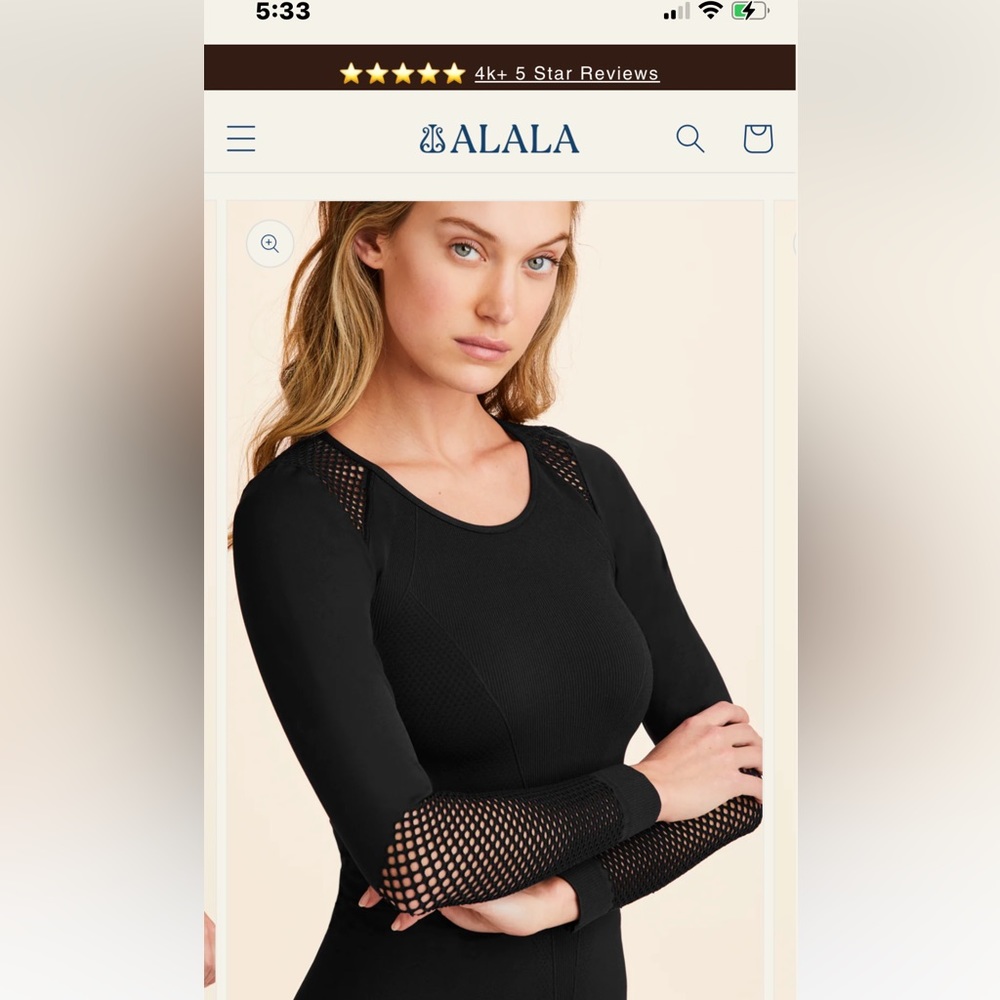 Alala Mesh Long Sleeve Top.